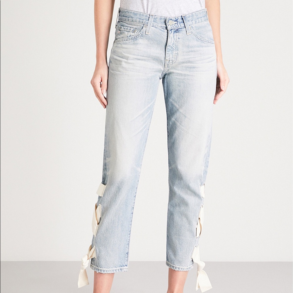 AG JEANS AG-ED DENIM THE EX-BOYFRIEND SLIM RIBBON